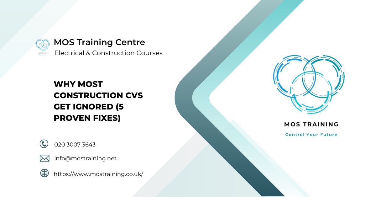 Why Most Construction CVs Get Ignored (5 Proven Fixes) - MOS Training Centre Why Most Construction CVs Get Ignored (5 Proven Fixes) - MOS Training Centre
