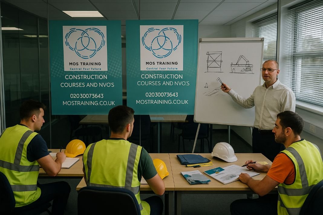 An AI photo of MOS Training Centre construction management course in action