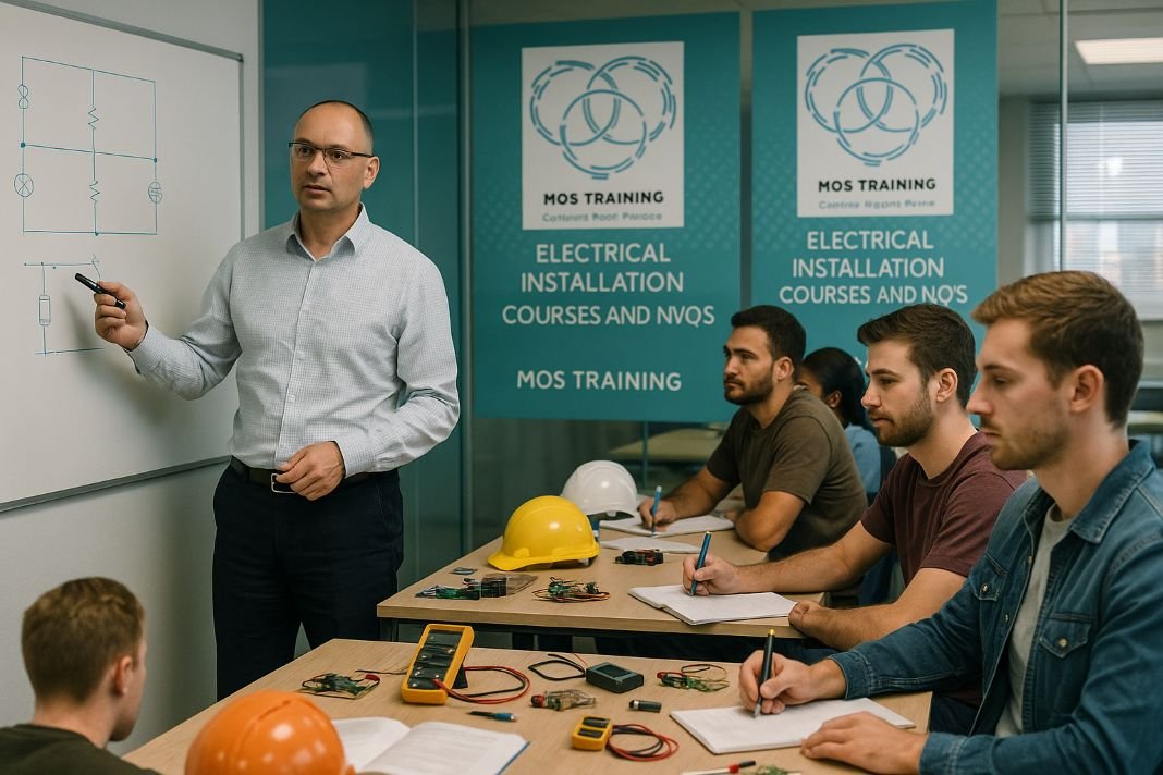 An AI photo of MOS Training Centre teaching an electrical course in Essex